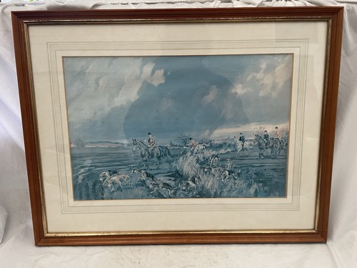 Hunting scene print - hunting, by