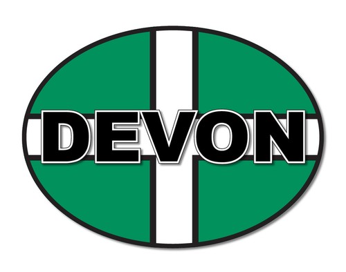 Devon oval flag - devon, car,
