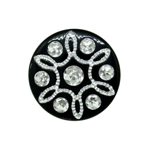 Black diamante effect shank - diamante,