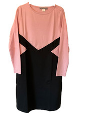 Ashley Brooke @ Kaleidoscope Size 16 Pink Black Colour Block DRESS