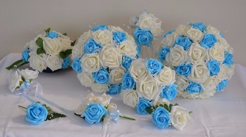 Blue white ivory - blue,