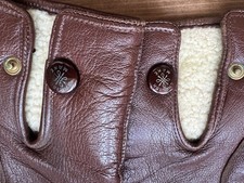 Vintage Newey Brothers Brown Leather Gloves - England Make Button