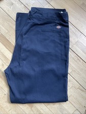 Dickies Men's Action Flex Navy Blue Trousers Regular Fit 874 42W 32L Brand New