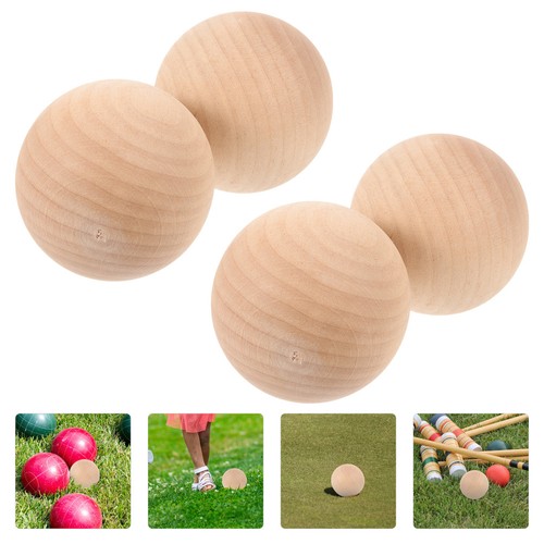 4pcs wooden balls - 4pcs, grass