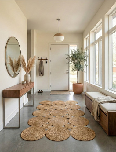Handmade natural jute - rug, –