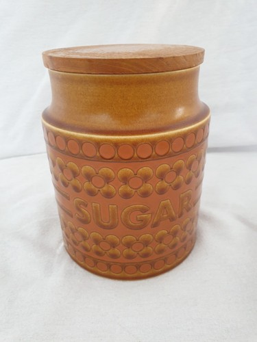 Hornsea saffron sugar jar - saffron,