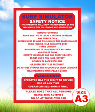 A3 surf simulator foamex sign