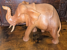 VINTAGE Large Wooden Elephant