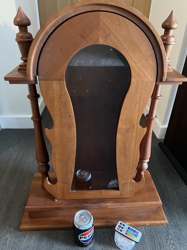 Large wooden clock - wooden, case