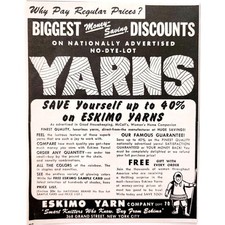 1957 Eskimo Yarn Company New