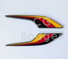Set of Germany Flag Black Side Wing Fender Badges fits Audi Q3 Q5 Q7 RS3 RS4 RS5