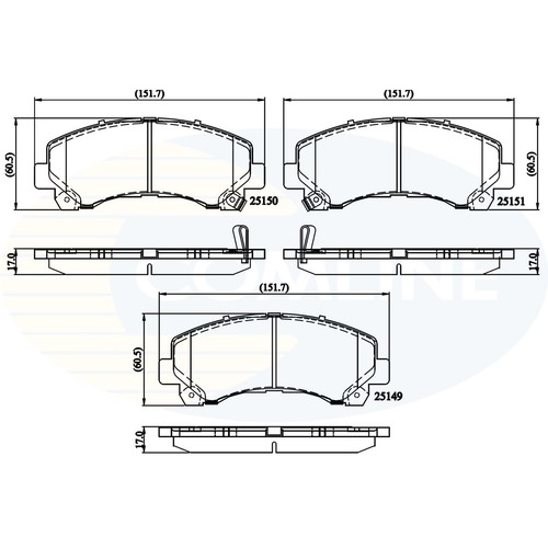 Brake pads set for - brake, d-max