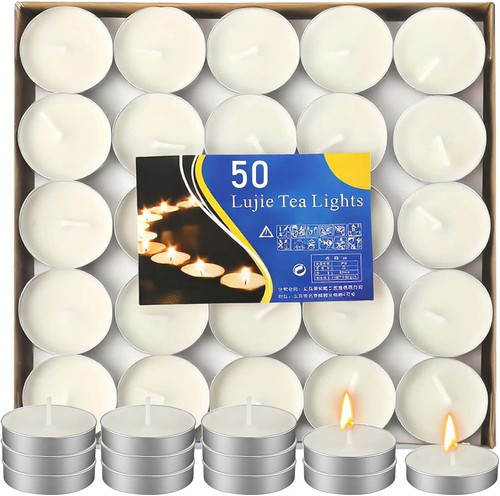 Unscented white tea light - unscented,