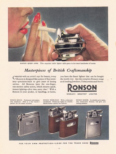 Ronson cigarette lighter - cigarette,