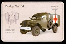 1 x WWII info card - USA Ambulance Dodge WC54 - T010