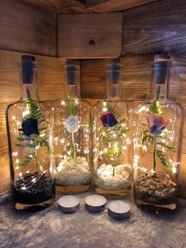 Led glass rose - led,