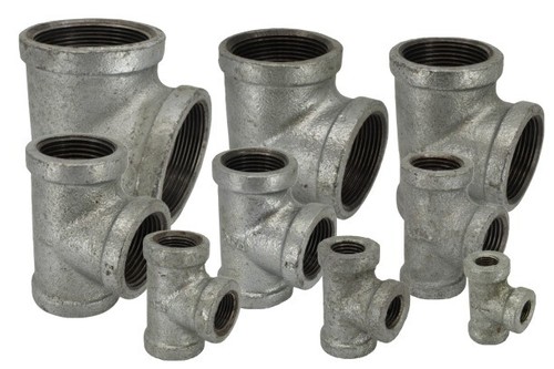 Galvanised malleable iron tee - galvanised,