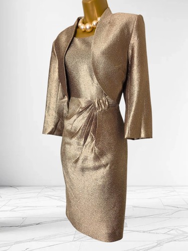 Precis gold dress - jacket, set