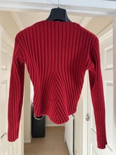 Red Ribbed Women’s Jumper