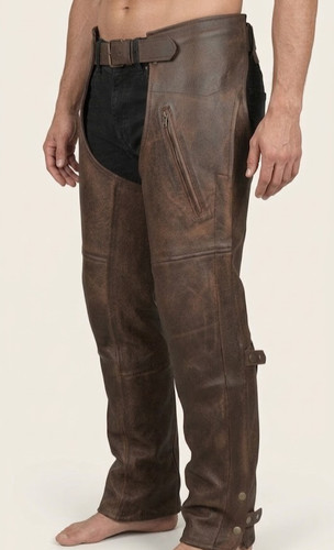 Men distressed brown genuine - brown,