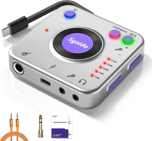 Synido audio interface usb - interface, usb-c
