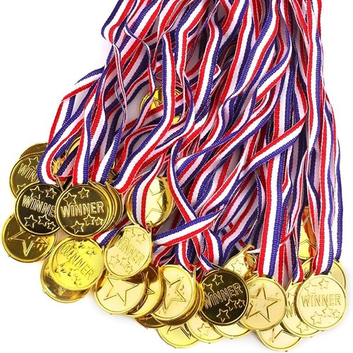 Plastic gold medals winner - medals,