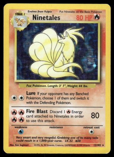 Ninetales 102 holo rare - 12/102,