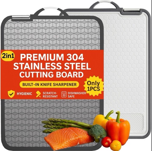 Stainless steel chopping board - stainless,
