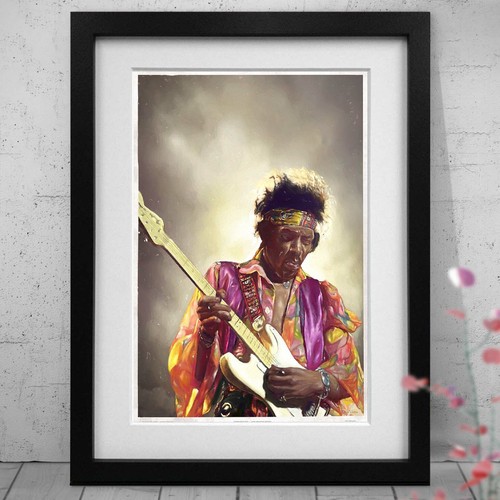 Jimi hendrix art print poster - art,