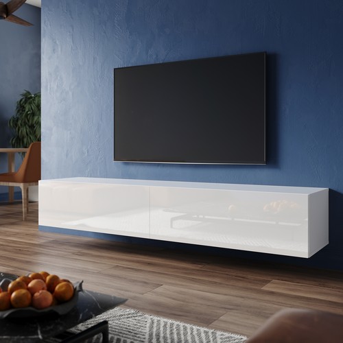 140 160 180cm white high - high, gloss