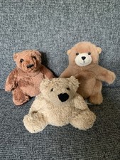 3 Bears Soft Plush Charmine 5.5” John West Bear 5”  Kleenex Bear 4” Promotional 