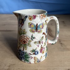 Heron Cross Pottery 1/2 Pint Jug. Ori Flowers.