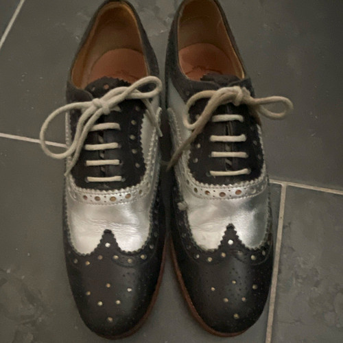 Church black silver leather - church's, black/silver