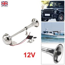 12V Single Trumpet Horn Marine Boat Air Horn 125dB Electric Horn for Truck UK