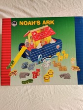 Wooden Noah's Ark Toy with Animals & Figurines