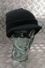 Genuine US Army Black / Stealth Peak Radar Hat / Peaked Watch Cap 100% Wool NEW