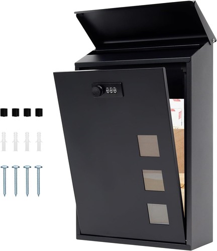 Post box wall mounted steel - box, mounted,