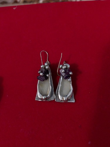 Amethyst crystal and silver - crystal,