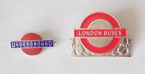 Two enamel badges london - two,