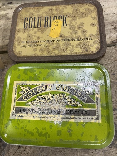 Old tobacco tins - old,