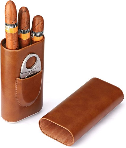 Finger brown leather - brown,