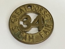 VINTAGE GREAT DORSET STEAM FAIR 34 PLAQUE/ BADGE