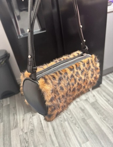 Leopard print fluffy faux - leopard,