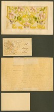 Ww1 silk embroidered old - ww1,