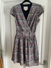 Beautiful Sara Berman Wrap Tea Dress Floral William Morris Style Print Large L