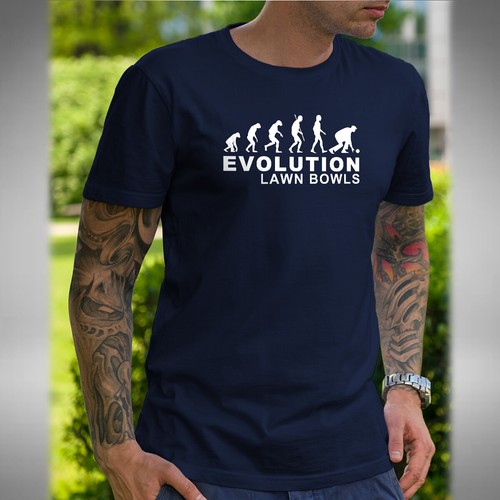 Lawn bowls evolution - evolution, t-shirt