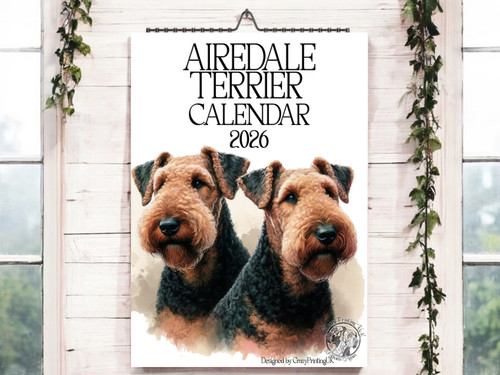 Airedale terrier calendar - airedale,