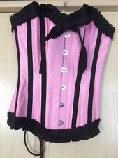 Westward Bound  pink boned lace up corset. Size 6