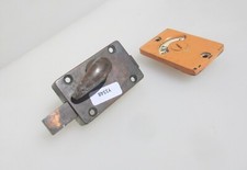 Vintage Bronze Door Lock Sliding Bolt Old Deco Toilet WC Vacant UNION
