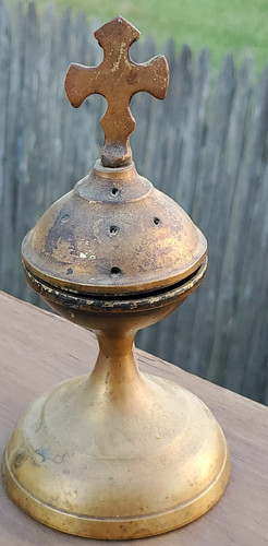 Vintage brass church incense - vintage,